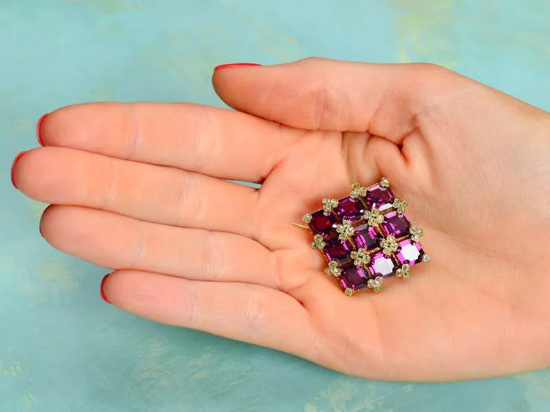 Rhapsody - Sumptuous Antique Garnet Pendant Brooch
