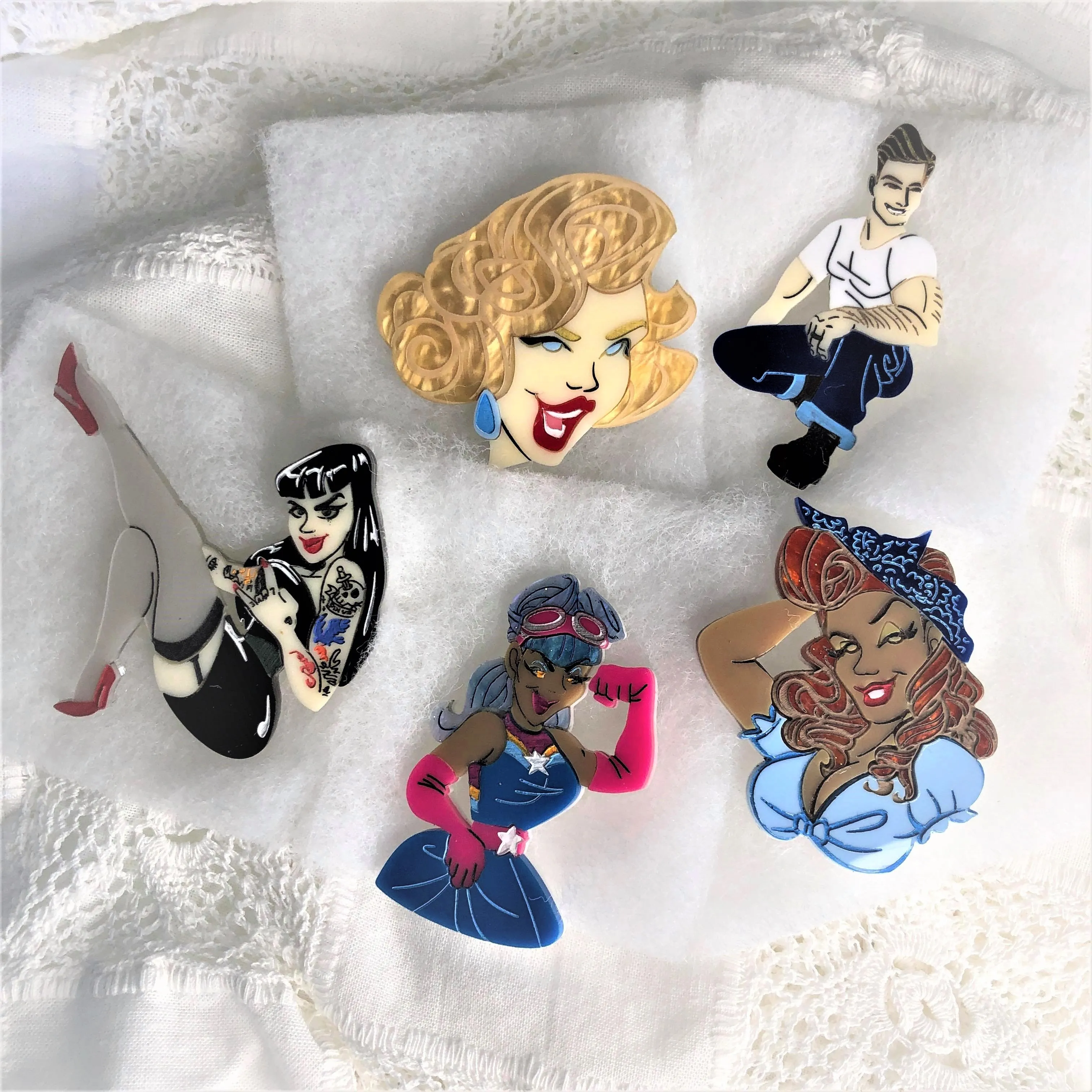 Rockabilly Rob Brooch - Exclusive to Lana-Rose | CLEARANCE