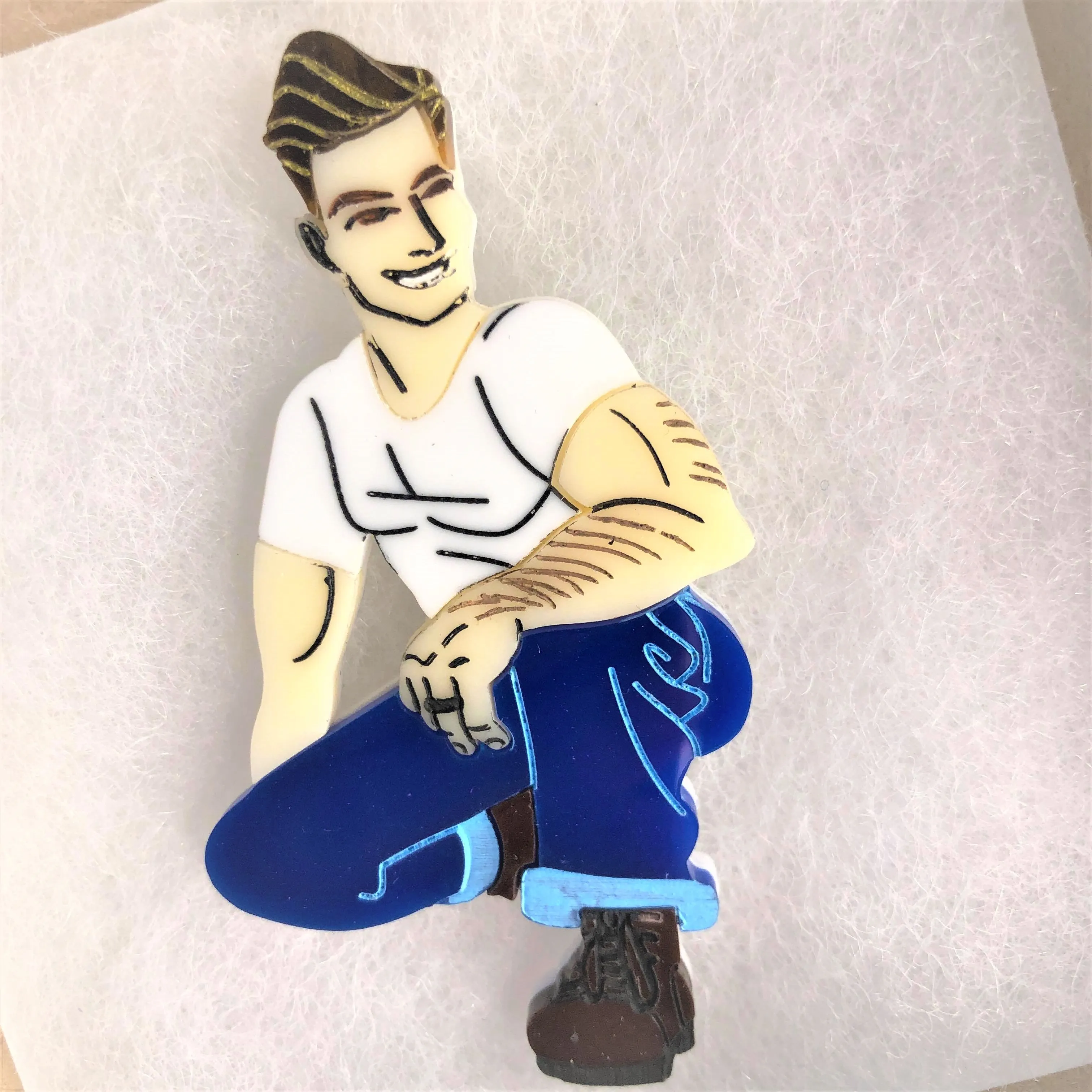 Rockabilly Rob Brooch - Exclusive to Lana-Rose | CLEARANCE