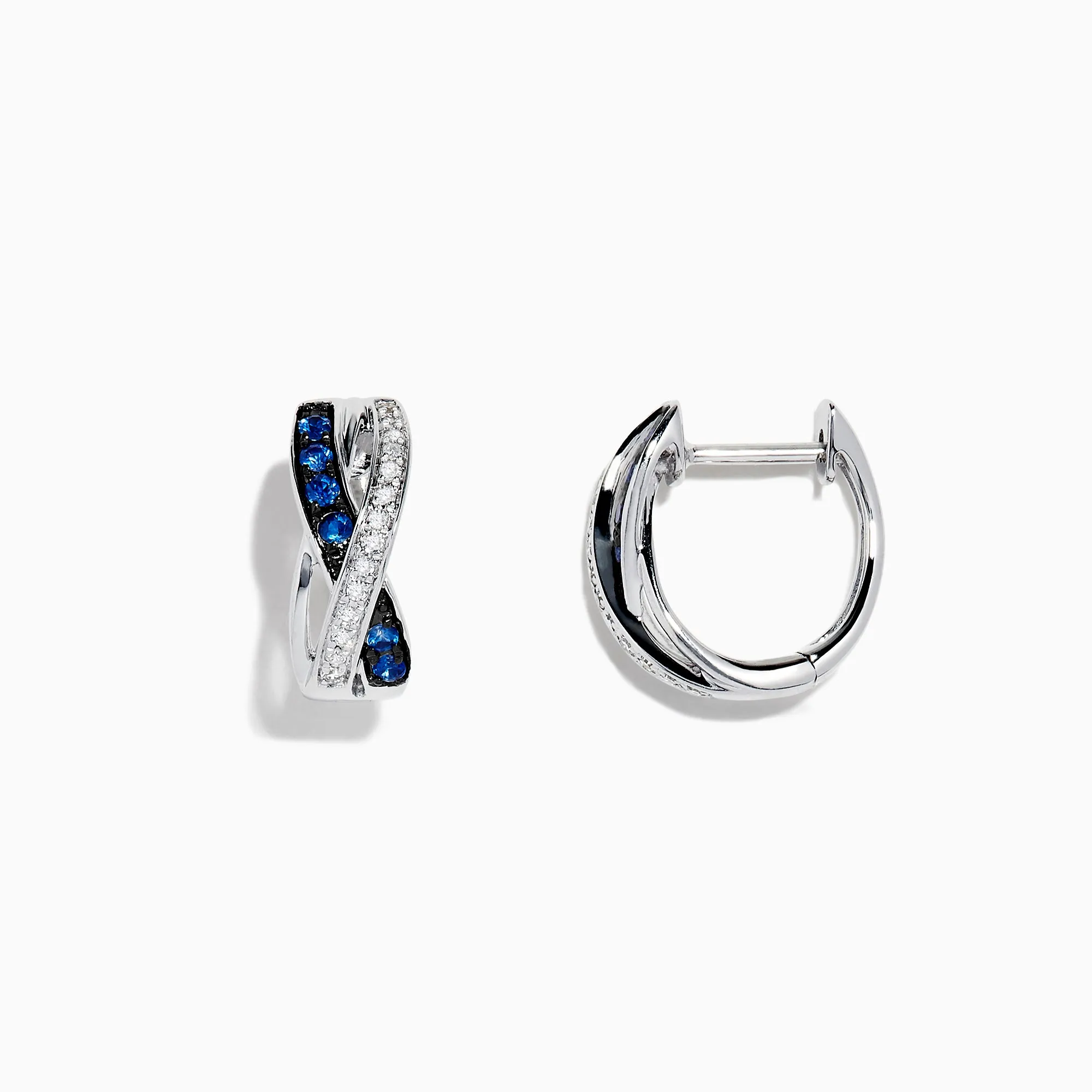 Royale Bleu 14K White Gold Blue Sapphire & Diamond Earrings, 0.33 TCW
