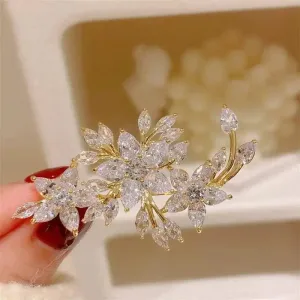 Shop Floral Design Crystal Brooch - A Stunning Accessory for Any Occasion