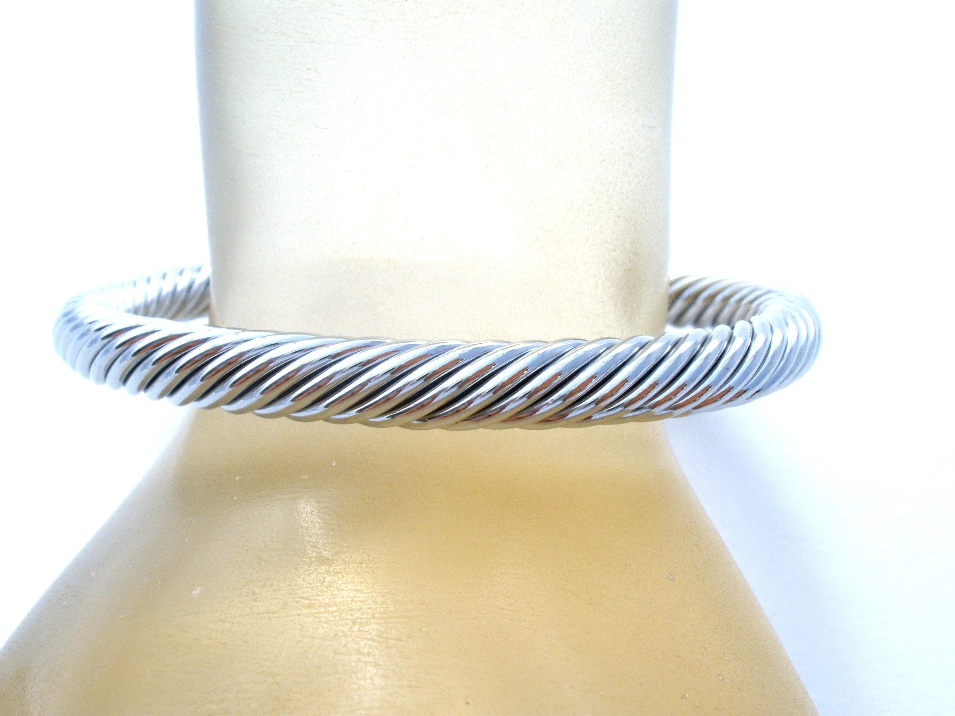 Silver & Gold Plated Cable Cuff Bracelet