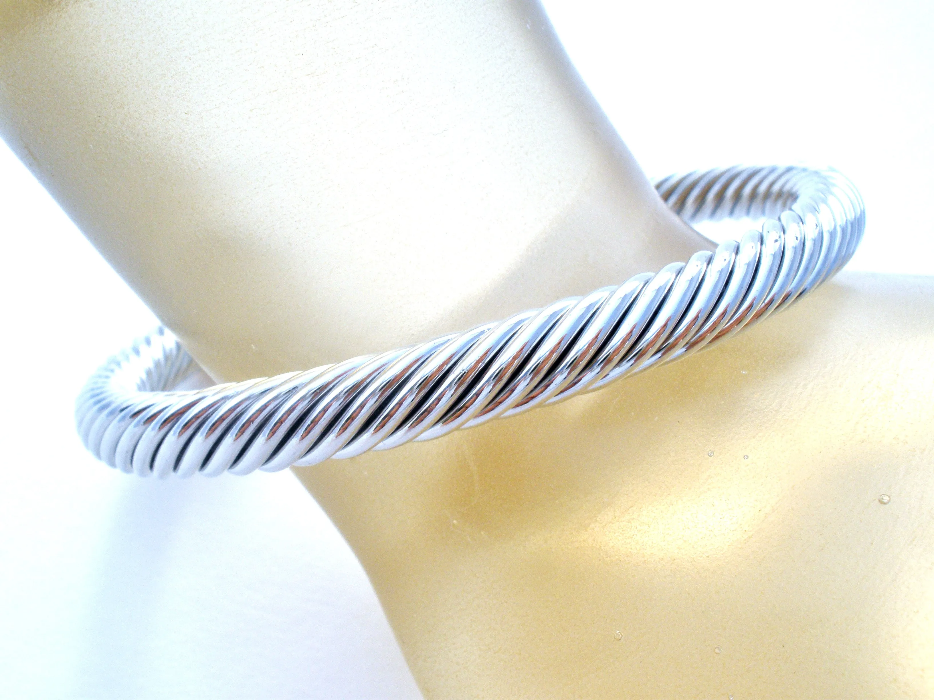 Silver & Gold Plated Cable Cuff Bracelet