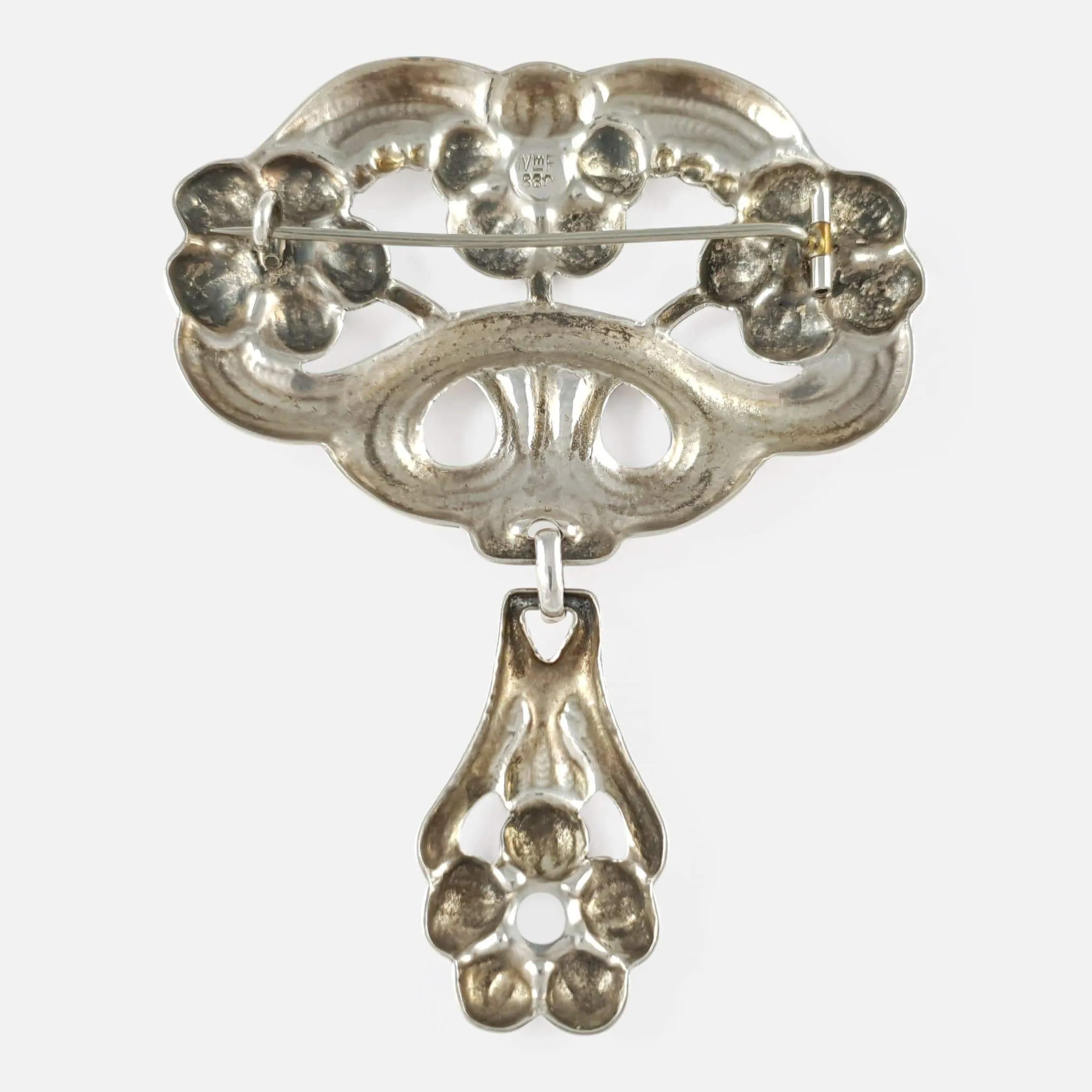 Silver and Chrysoprase Brooch - William Fuglede - Circa 1915