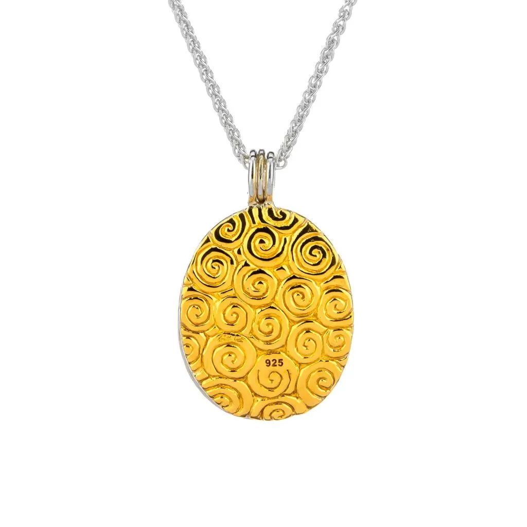 Silver with 22k Gold Gilding Tree of Life 4-Way Pendant