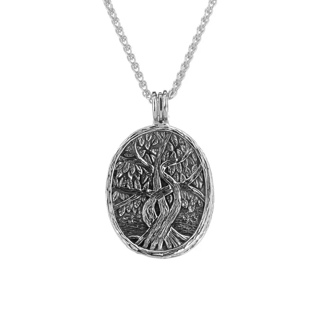 Silver with 22k Gold Gilding Tree of Life 4-Way Pendant
