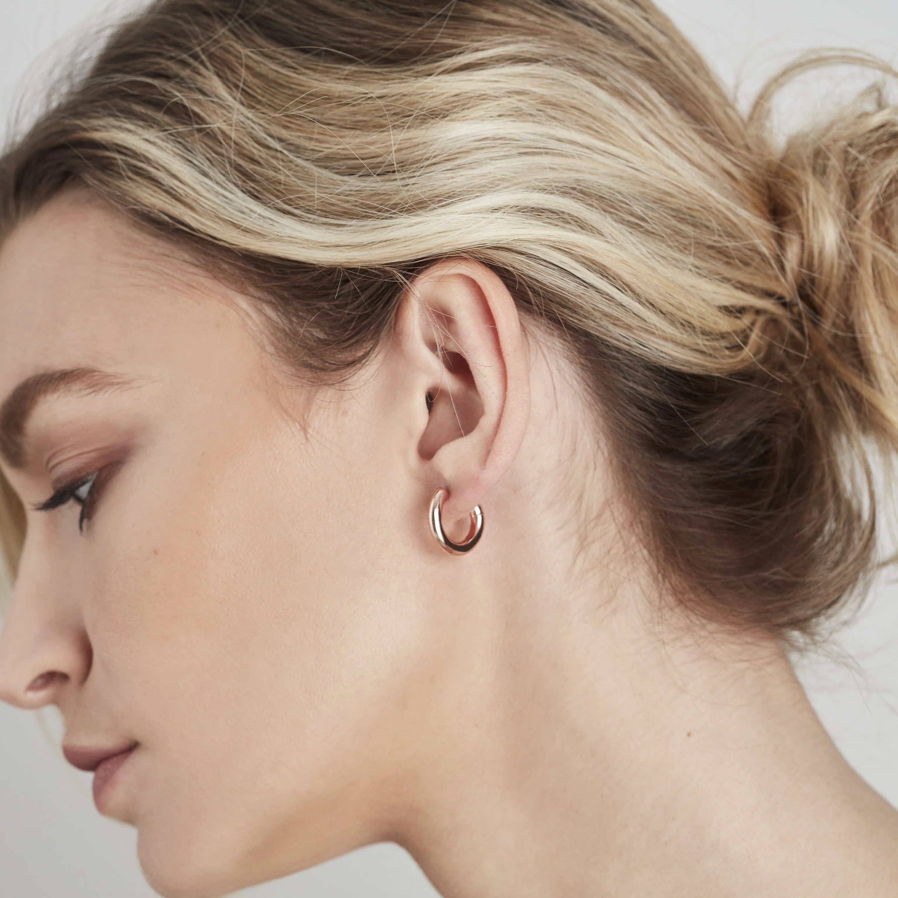 Small Chunky Hoop Earrings