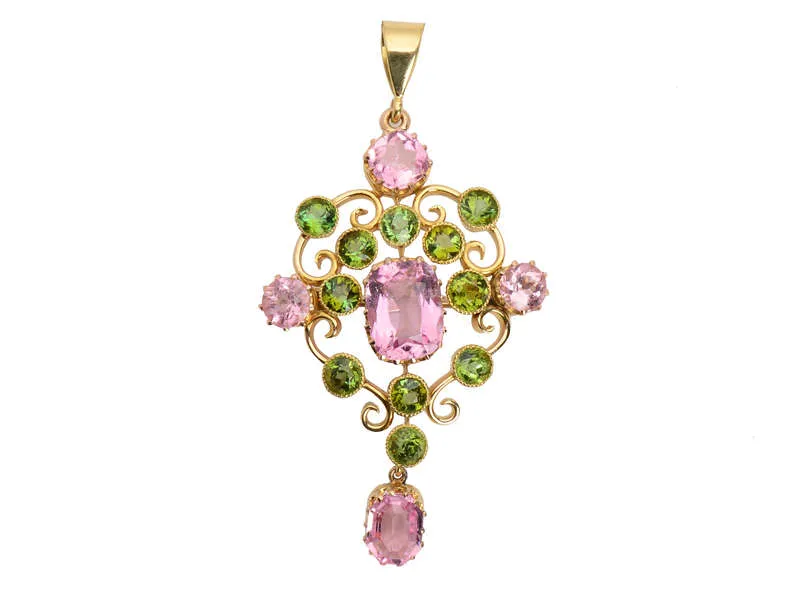 Smashing Pink & Green Tourmaline Pendant