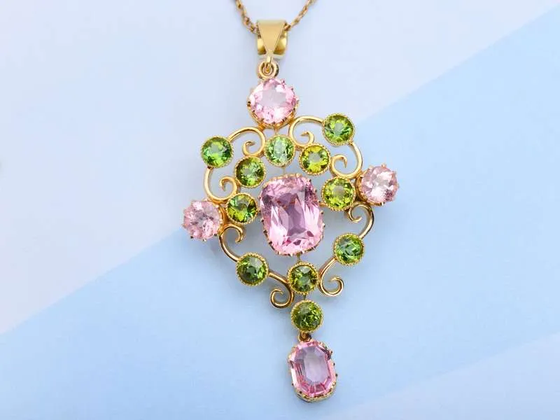 Smashing Pink & Green Tourmaline Pendant
