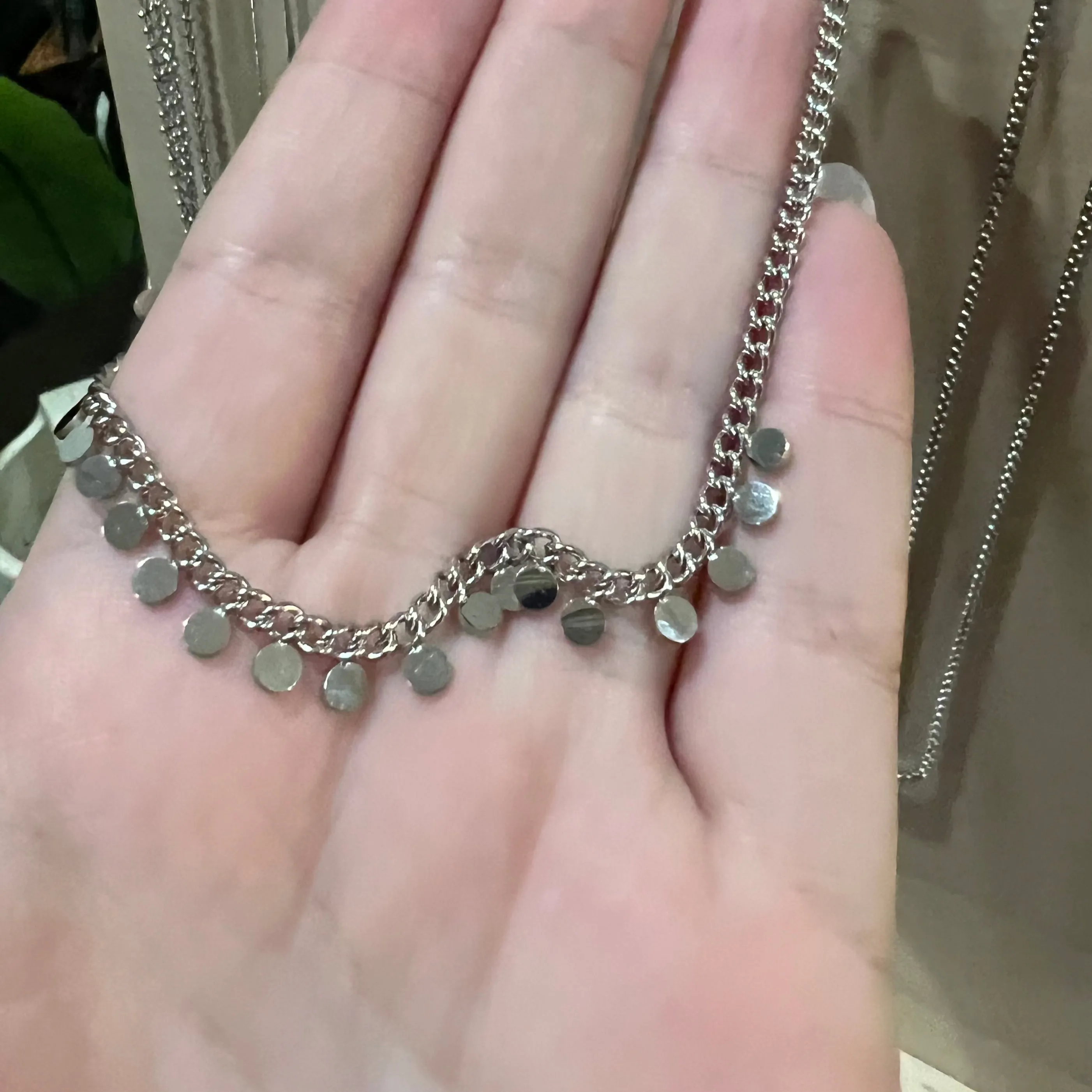 tiny circles statement necklace
