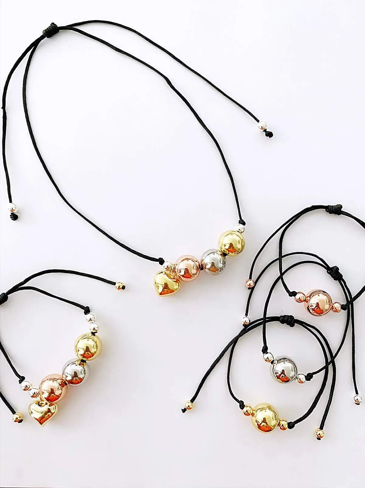 Valeria 3 tones bracelets set
