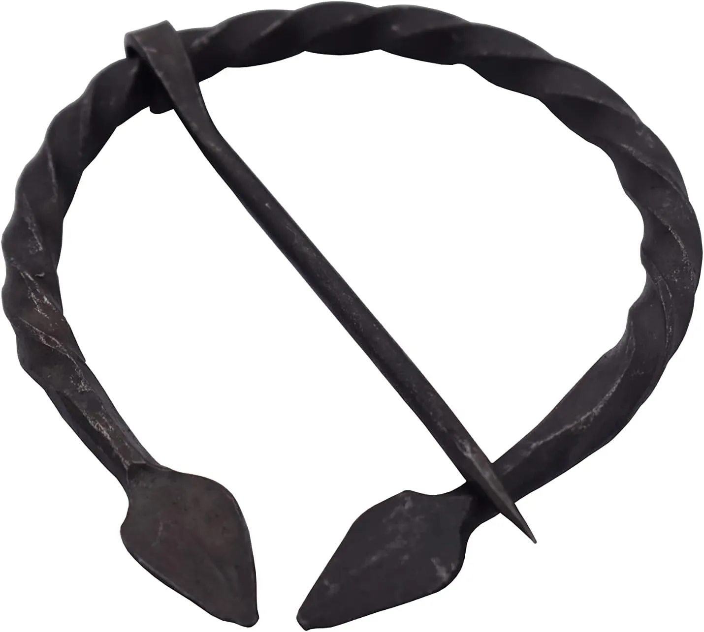 Viking Traders Medieval Hand-Forge Leaf Design Brooch for shawl cloak or scarf unisex design